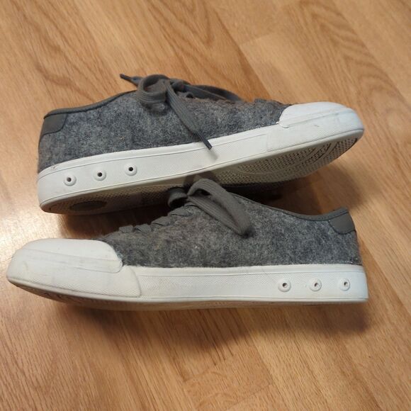 Rag & Bone Standard Issue Felted Wool Sneakers Womens US 8 EU 39 Gray Lace Up - Picture 4 of 8